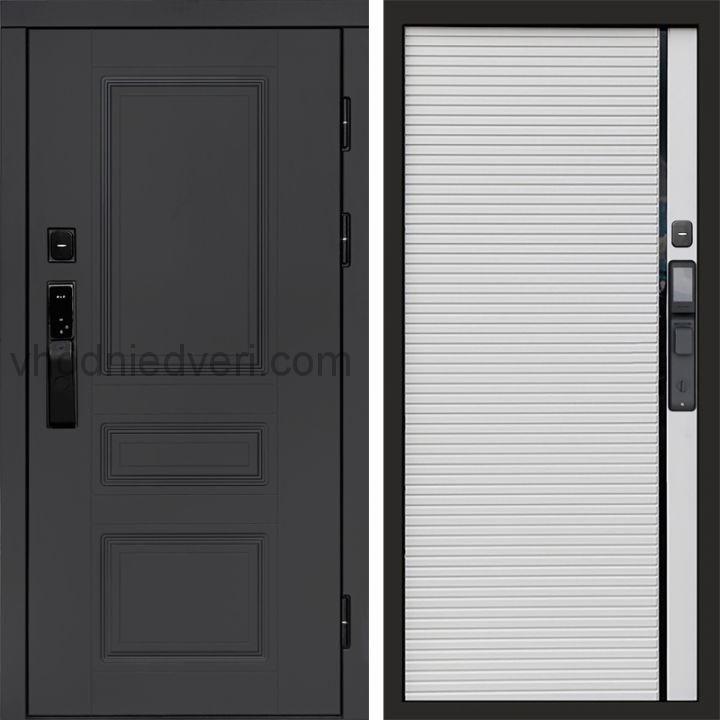 Входная дверь Termo-door ОРЕГОН ГРАФИТ с электрозамком - Porte white