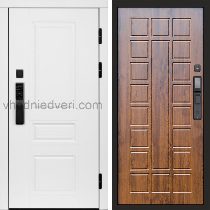 Входная дверь Termo-door ОРЕГОН WHITE с электрозамком - Престиж Дуб