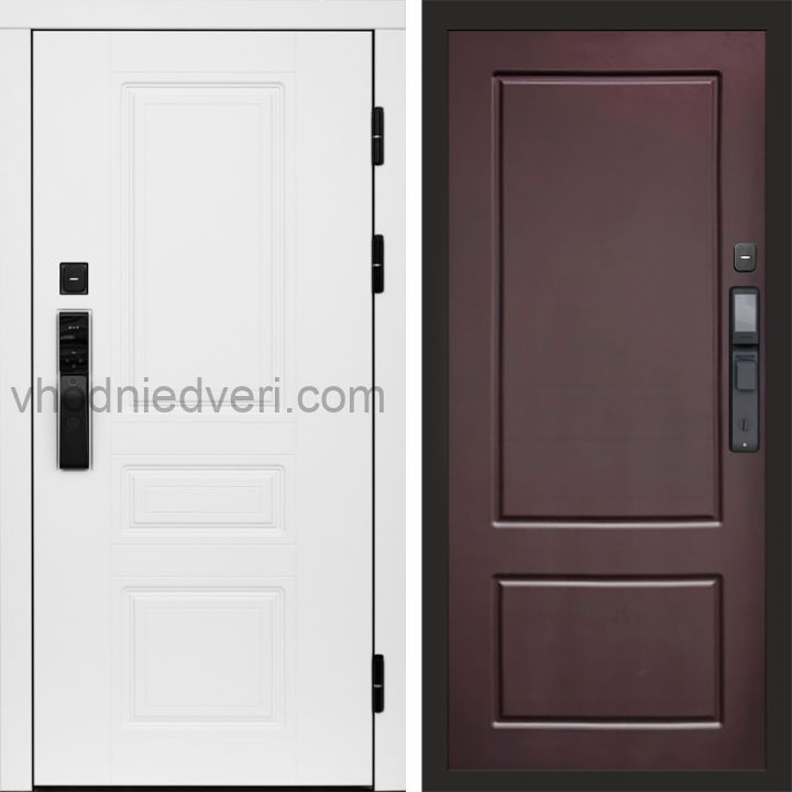 Входная дверь Termo-door ОРЕГОН WHITE с электрозамком - Марсель Шоколад