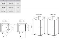 Душевой уголок Ravak Chrome CRV1 80х90 см схема 2
