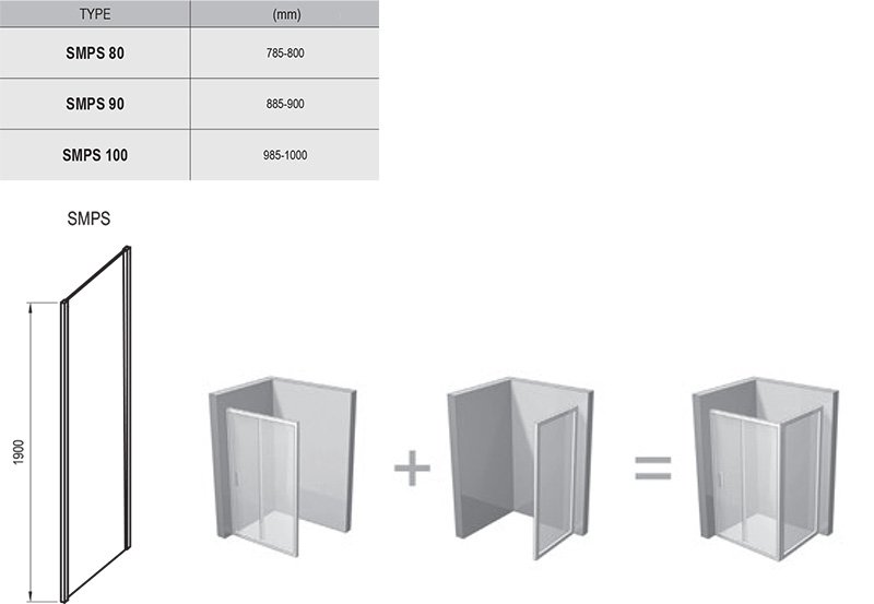 Душевой уголок Ravak Smartline SMSD2 + SMPS 90х110 см ФОТО