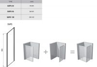 Душевой уголок Ravak Smartline SMSD2 + SMPS 90х110 см схема 2