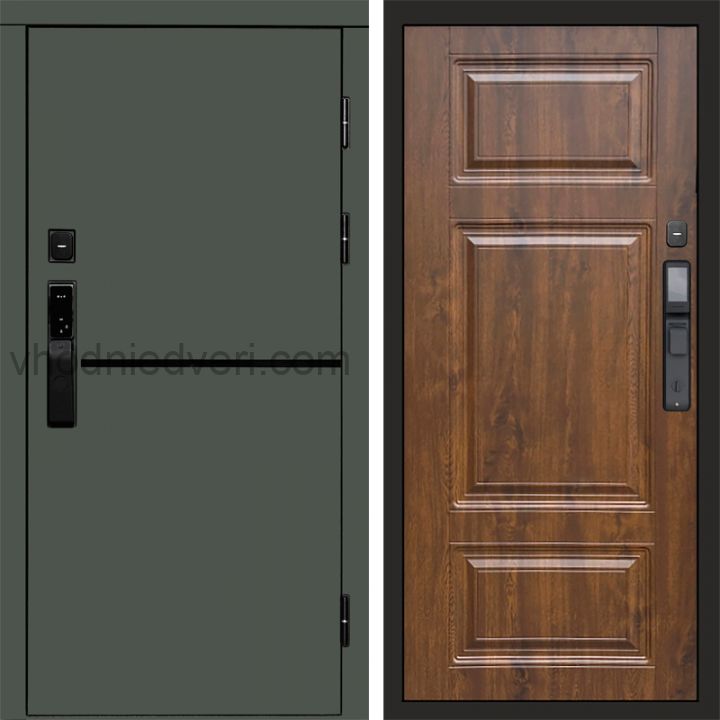 Входная дверь Termo-door ТРЕНД GREEN с электрозамком - Лион Дуб