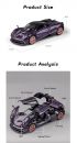 Машинка металлическая коллекционная модель Pagani Huayra Dragon 1/32 свет, звук 3201A-8