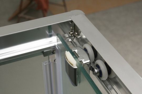 Душевой уголок Belbagno Uno AH прозрачное стекло хром 120х80 см схема 2