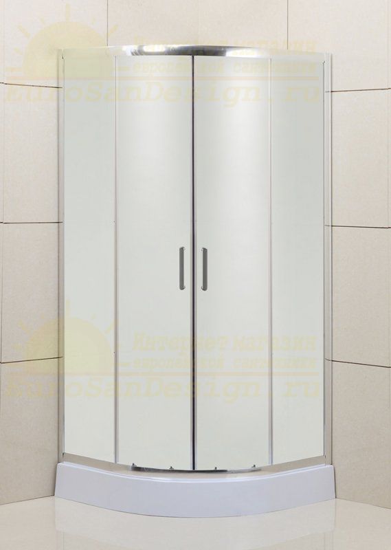 Душевой уголок Belbagno Uno-195 R прозрачное стекло, профиль хром 80х80 см ФОТО