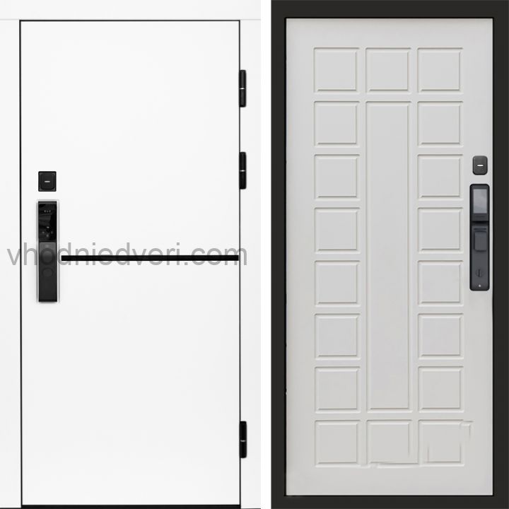 Входная дверь Termo-door ТРЕНД WHITE с электрозамком - Престиж Бежевый матовый