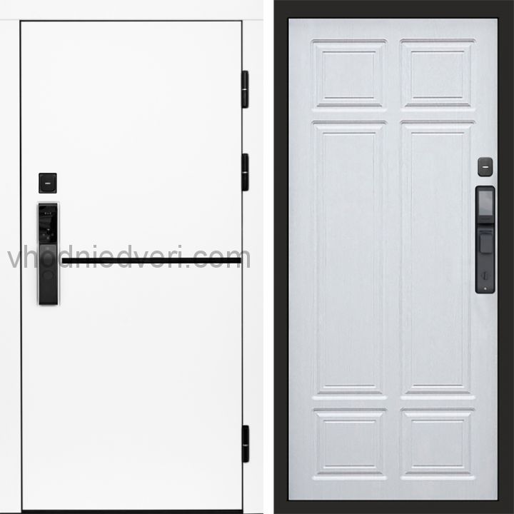 Входная дверь Termo-door ТРЕНД WHITE с электрозамком - Лиственница премиум