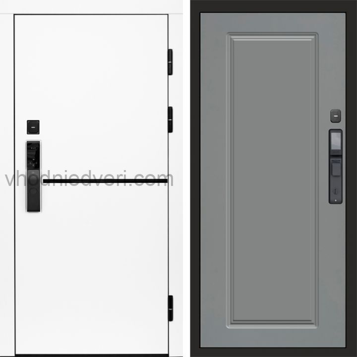 Входная дверь Termo-door ТРЕНД WHITE с электрозамком - Гранд Грей софт