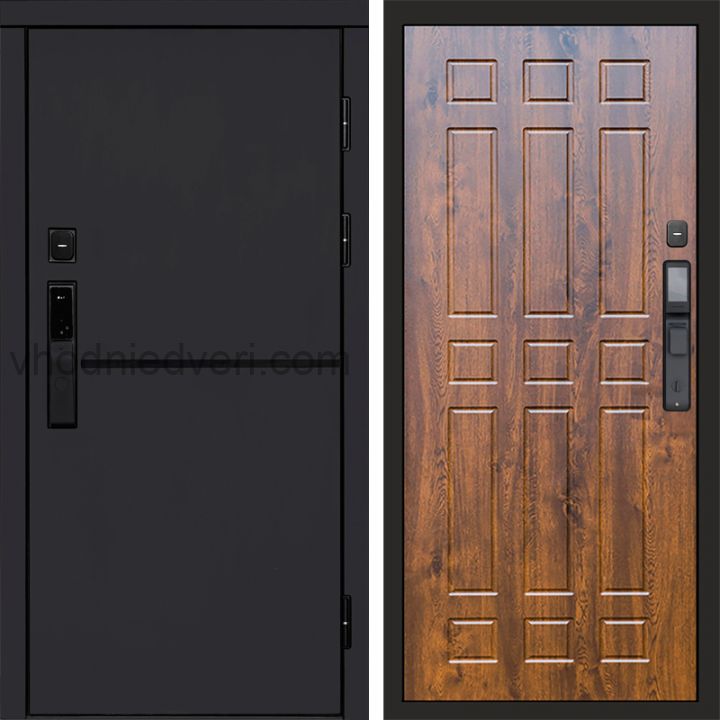 Входная дверь Termo-door ТРЕНД BLACK с электрозамком - Спарта Дуб