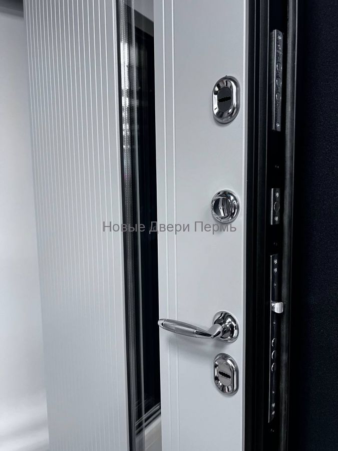 Дверь входная SNEGIR PRO-C MP S60G-30 колоре нероS60G-03 ПВХ Ферро с терморазрывом