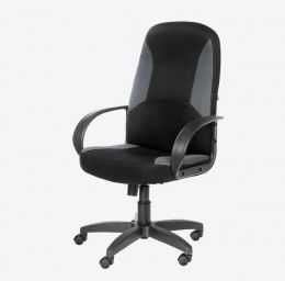 Кресло Амиго 783 ультра,ткань TW-11 черн./TW-12 сер.
