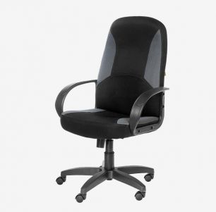 Кресло Амиго 783 ультра,ткань TW-11 черн./TW-12 сер.