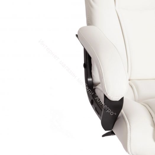 Кресло BERGAMO (хром) (22) кож/зам, белый, 36-01