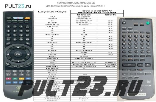 SONY RM-D28M, MDS-JB940, MDS-S39