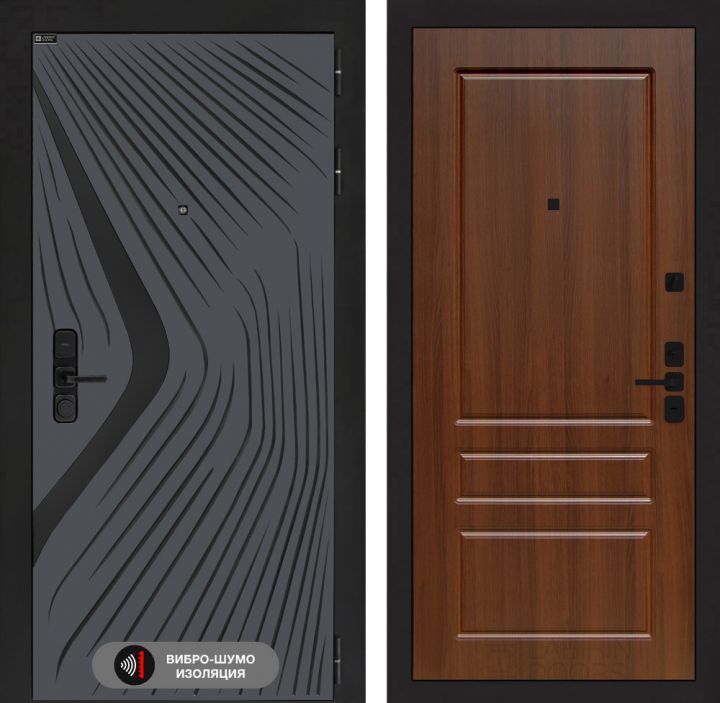 Дверь входная Лабиринт LEOLAB 03 Орех бренди