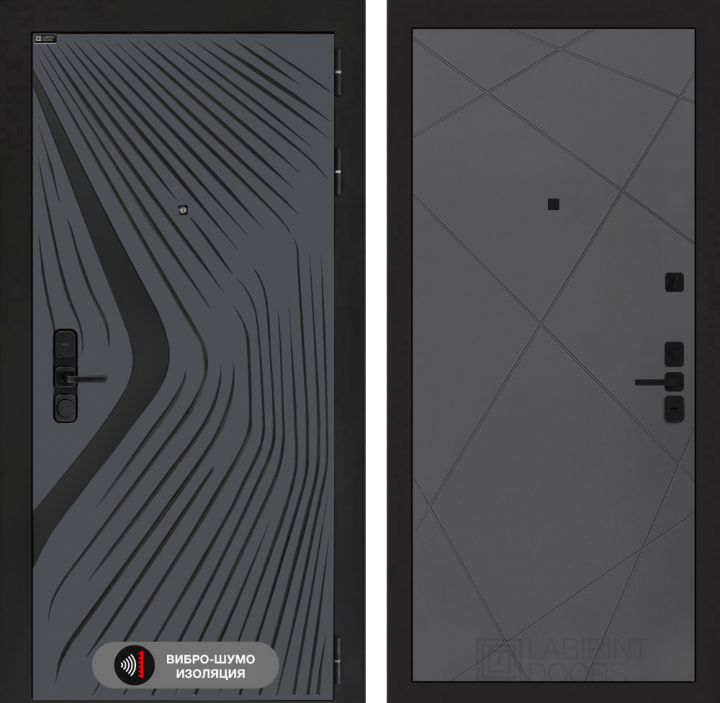 Дверь входная Лабиринт LEOLAB 24 Графит софт