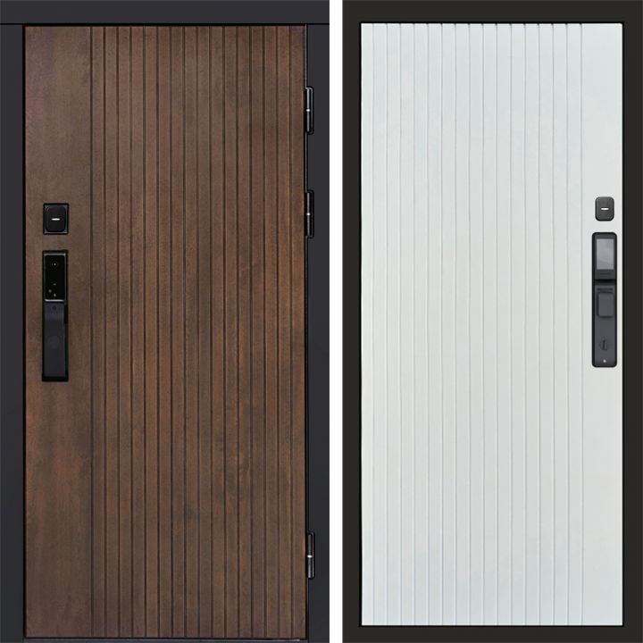 Входная дверь Termo-door ТВИСТ УЛЬТРА с электрозамком FLAT Белый Софт