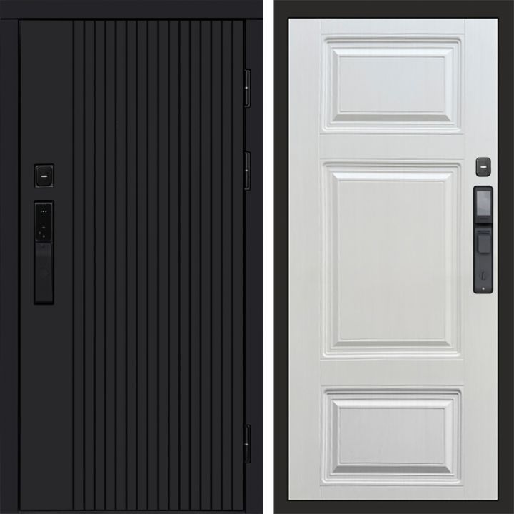 Входная дверь Termo-door ТВИСТ BLACK с электрозамком Лион Лиственница