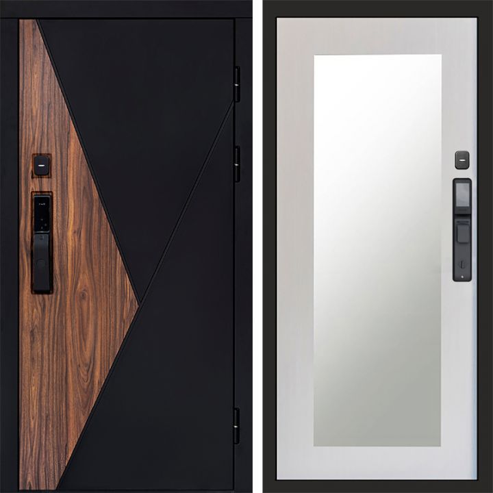 Входная дверь Termo-door МАТРИКС с электронным замком Зеркало Триумф лиственница