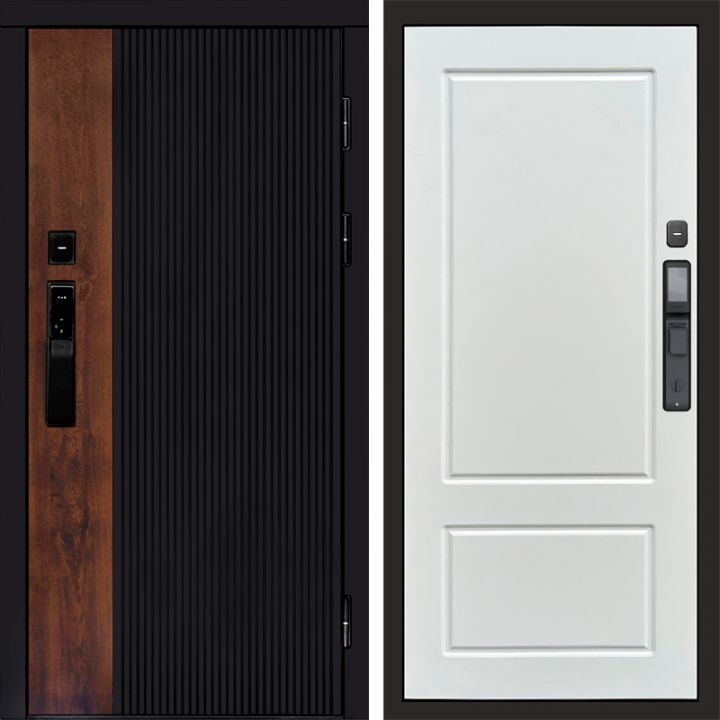 Входная дверь Termo-door ПРЕСТИЖ с электрозамком Марсель Белый Софт