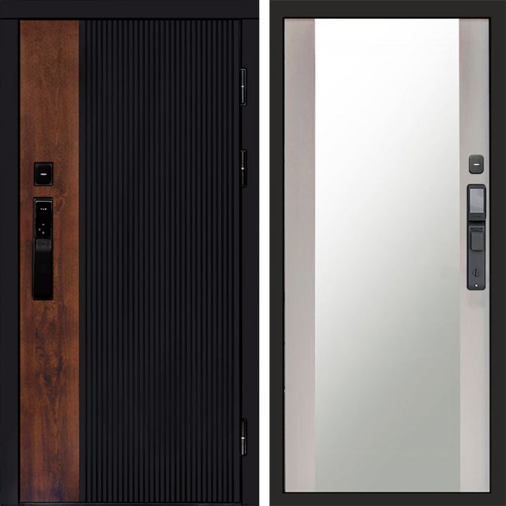 Входная дверь Termo-door ПРЕСТИЖ с электрозамком Зеркало лиственница
