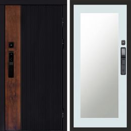 Входная дверь Termo-door ПРЕСТИЖ с электронным замком Зеркало Триумф Белый Софт