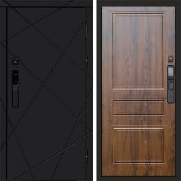 Входная дверь Termo-door ЛУЧИ BLACK с электронным замком Классика дуб