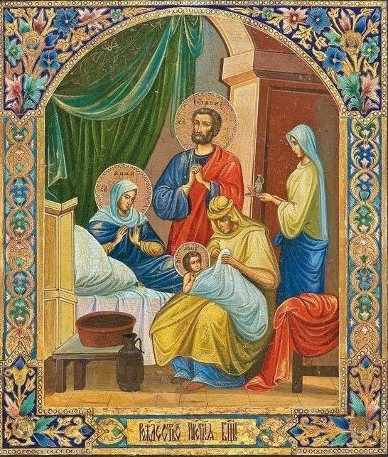 Икона Рождество Пресвятой Богородицы (рукописная вариант 10)