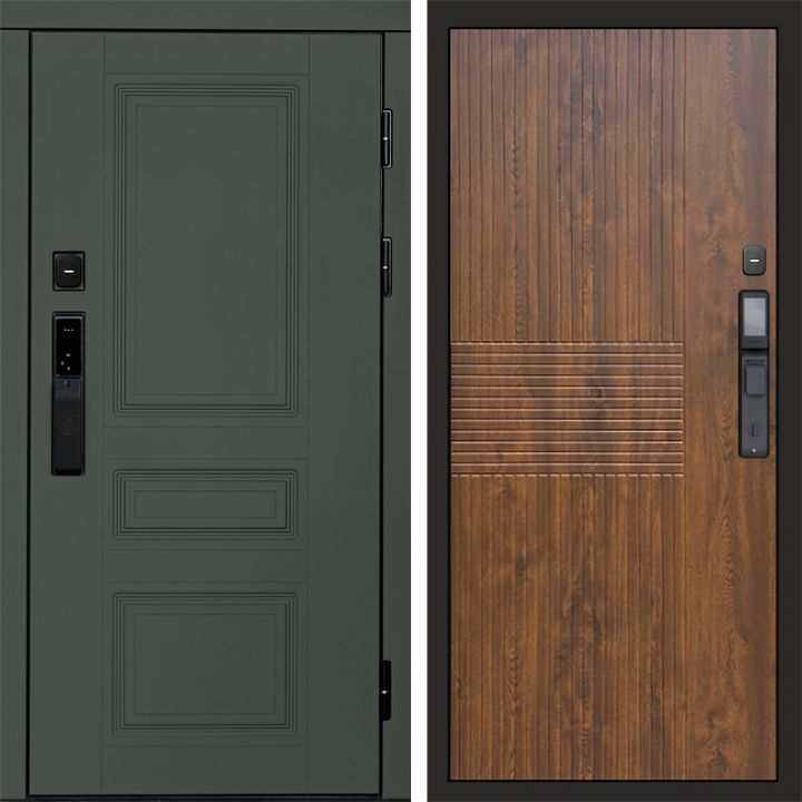 Входная дверь Termo-door ОРЕГОН GREEN с электронным замком Мастино Дуб