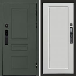 Входная дверь Termo-door ОРЕГОН GREEN с электронным замком Гранд Белый Софт