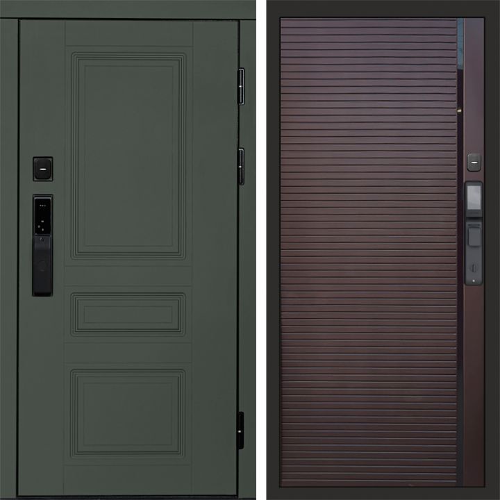 Входная дверь Termo-door ОРЕГОН GREEN с электронным замком PORTE Шоколад