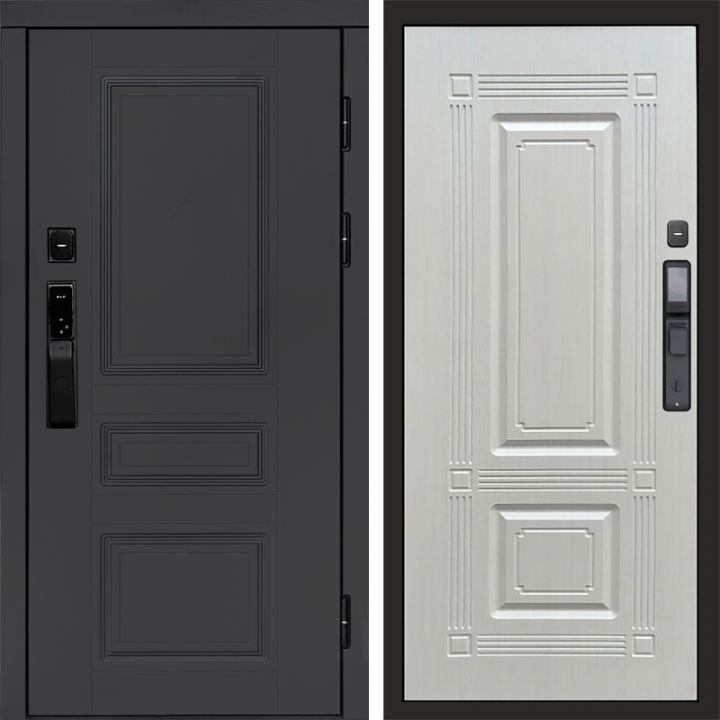 Входная дверь Termo-door ОРЕГОН ГРАФИТ с электронным замком Мадрид Лиственница