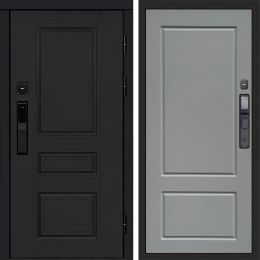 Входная дверь Termo-door ОРЕГОН BLACK с электронным замком Марсель Грей Софт