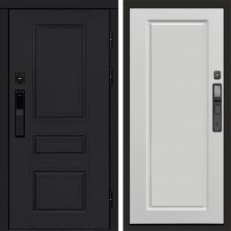 Входная дверь Termo-door ОРЕГОН BLACK с электронным замком Гранд Белый Софт