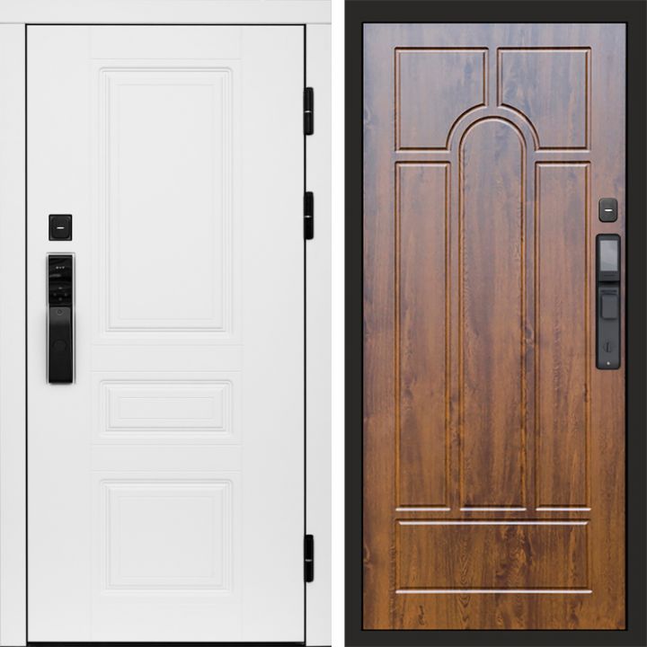 Входная дверь Termo-door ОРЕГОН WHITE с электронным замком Арка дуб