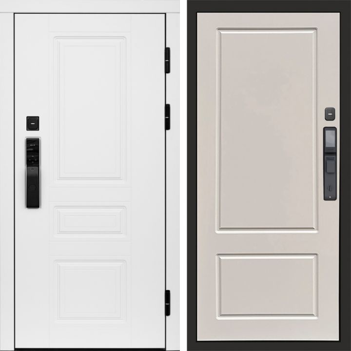 Входная дверь Termo-door ОРЕГОН WHITE с электронным замком Марсель Слоновая Кость
