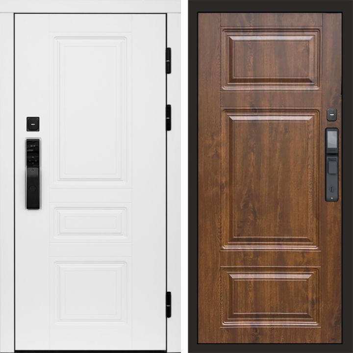 Входная дверь Termo-door ОРЕГОН WHITE с электронным замком Лион Дуб