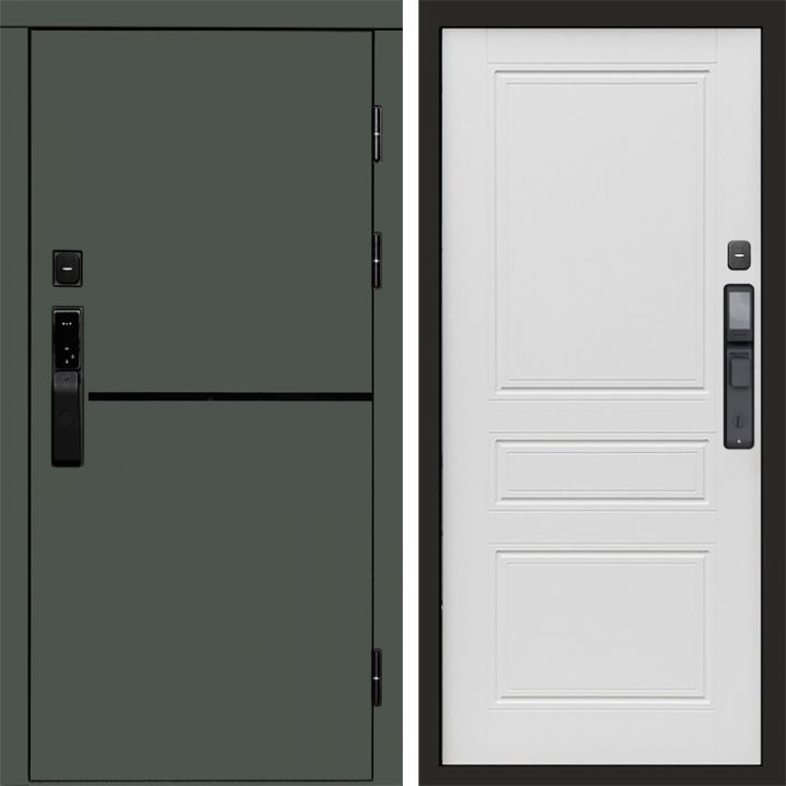 Входная дверь Termo-door ТРЕНД GREEN с электронным замком Классика лиственница