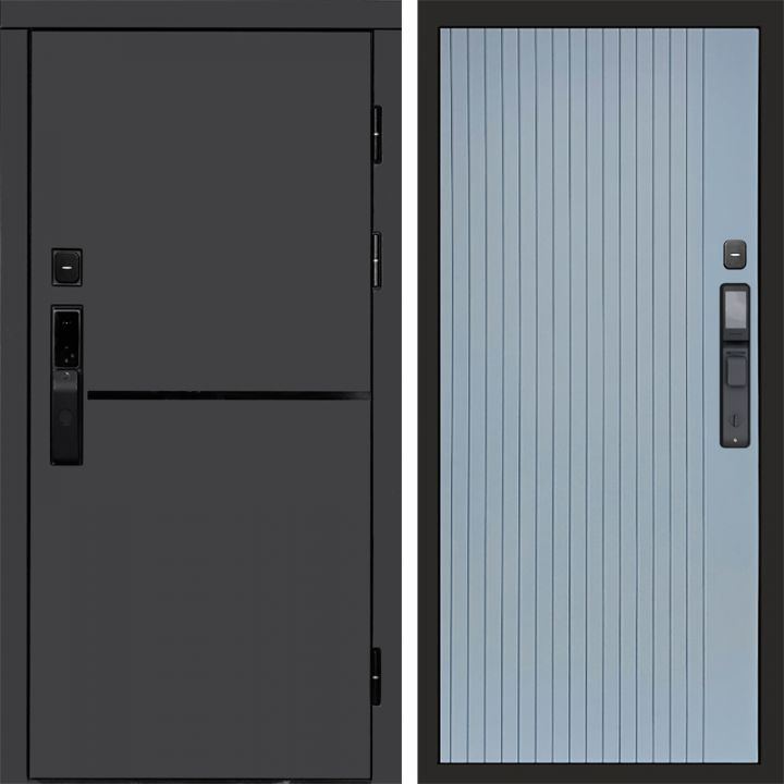 Входная дверь Termo-door ТРЕНД ГРАФИТ с электронным замком FLAT Грей Софт