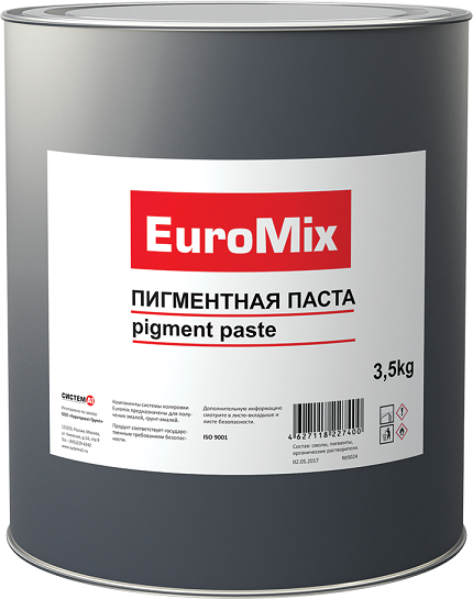 EuroMix Пигментная паста S001 зерно алюминия (банка 3,5кг.)