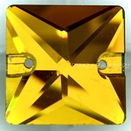 K9 Luxe Пришивные Стразы Vitrail_Topaz Квадрат 16 мм