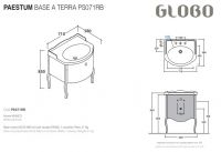 Тумба под раковину Globo Paestum PS071RB Rovere bianco 69Х56 схема 2