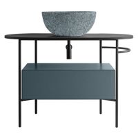 Тумба для консоли Globo Bob OP021BBL 75Х45 с яшиком схема 1