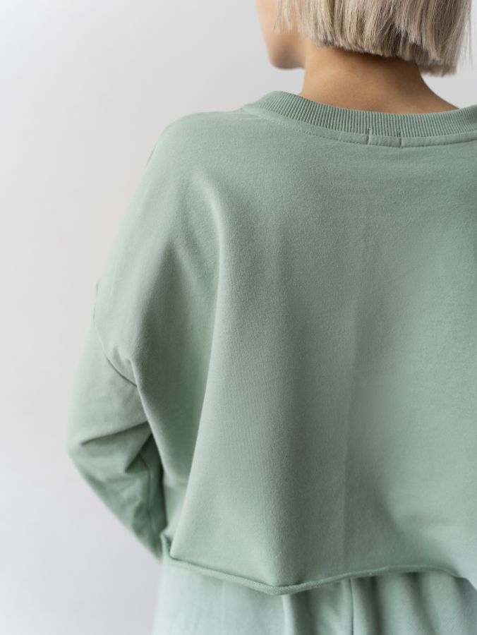 Кофта укороченная полынь