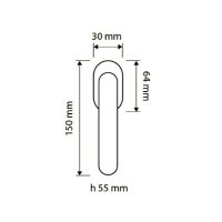 Оконная ручка Linea Cali Target Zincral 466 DK схема