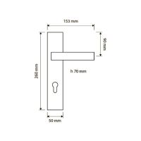 Ручка на планке Linea Cali Turbo Zincral 470 PL схема