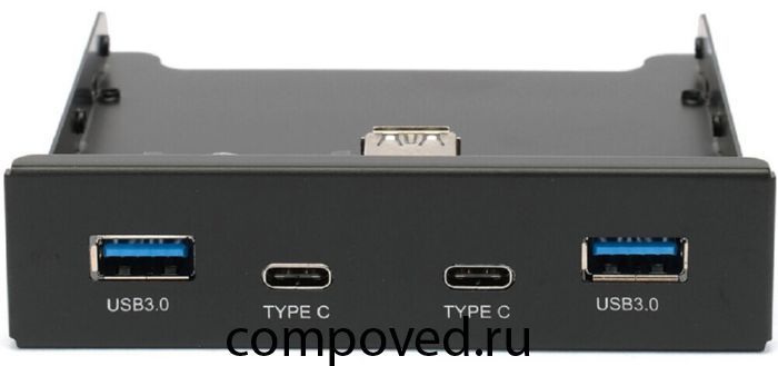 Передняя панель портов Gembird FP3.5-USB3-2A2C