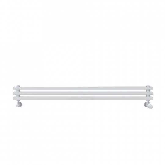 Горизонтальный радиатор с квадратными колонками КЗТО QUADRUM NEO 50 H 1500 RAL 9016 схема 5