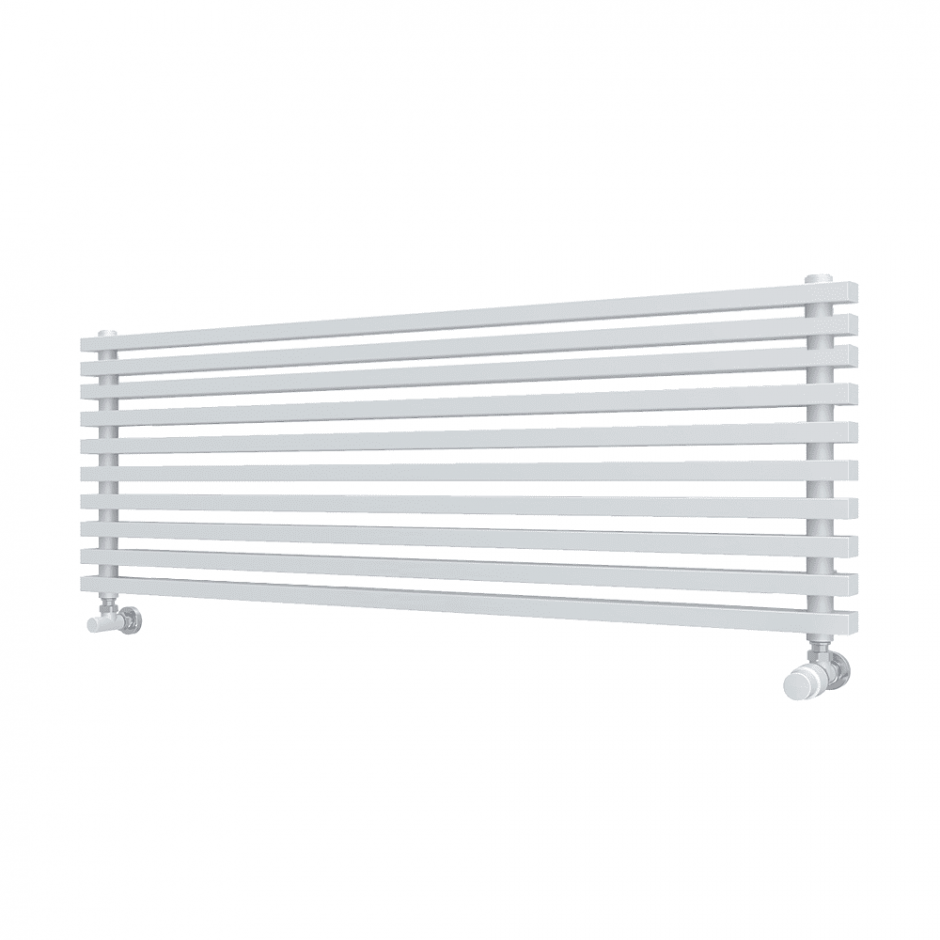 Горизонтальный радиатор с квадратными колонками КЗТО QUADRUM NEO 50 H 1250 RAL 9016